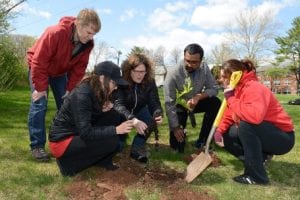 Ceremonial Planting at Rider College / Earth Day