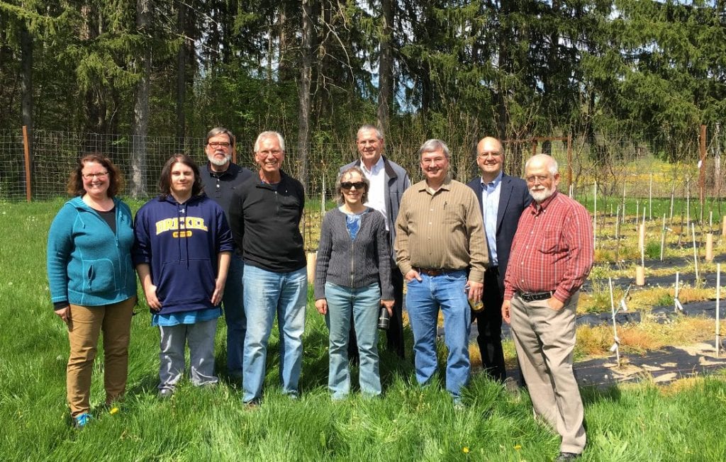 Left to right: Mary Ayres, Thomas Trimbur, David Charlton, John Wenderoth, Suzanne Martin, Patrick Burke, William Powell, Jim Searing, and Tim Eck