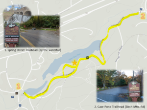 Map to get to Case Mountain Cabin, Manchester