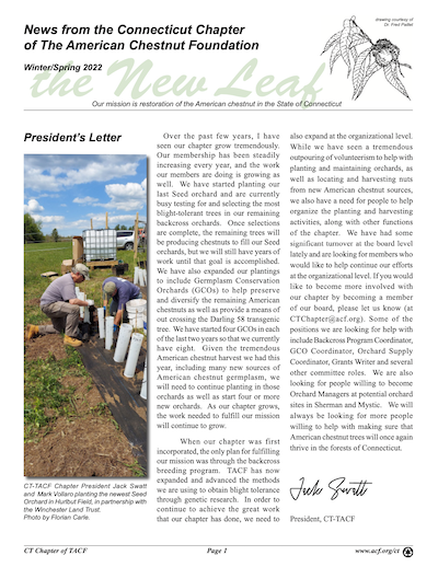 NewLeaf 2022 cover Connecticut Winter Spring News 2022