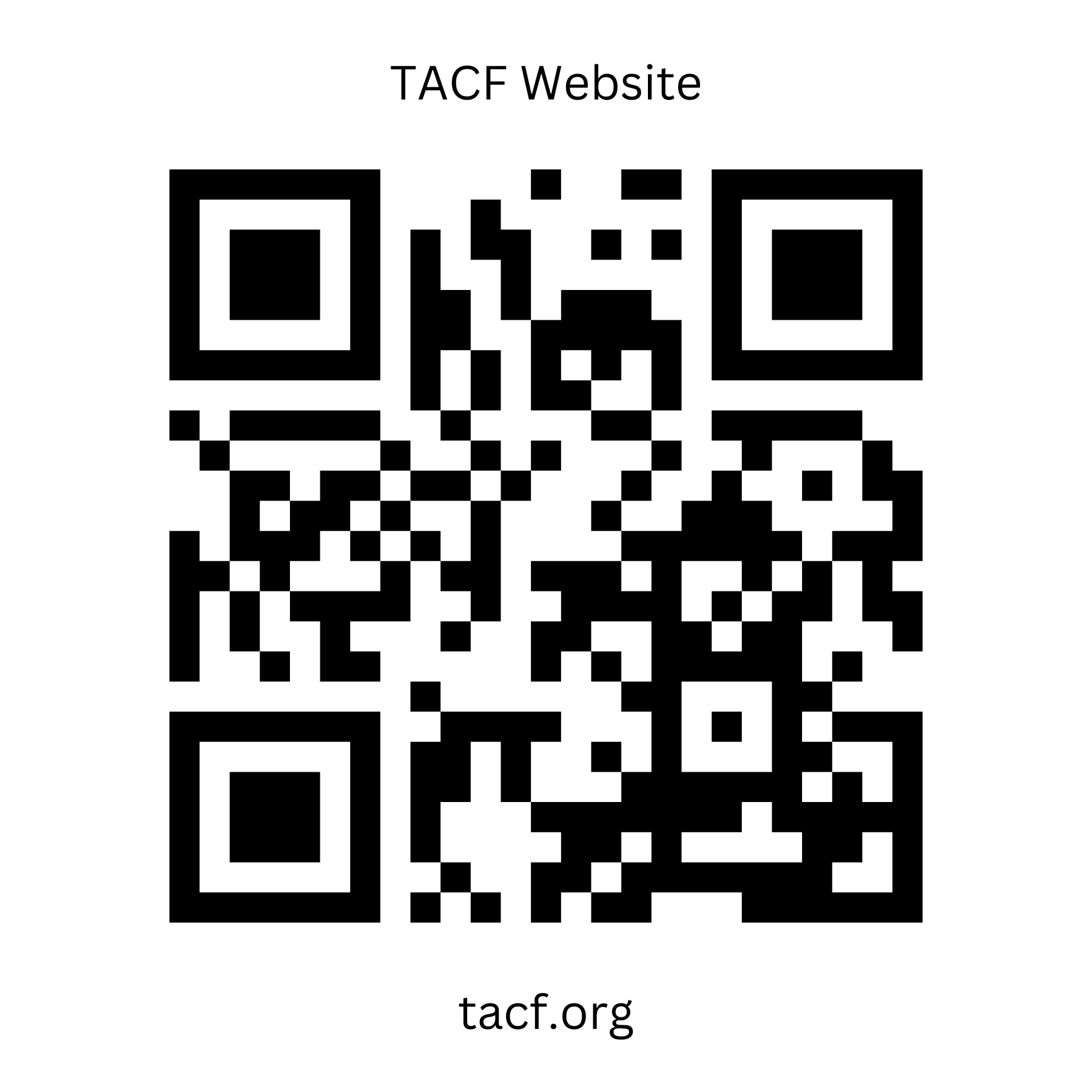 QR Code TACF website TACF website QR code
