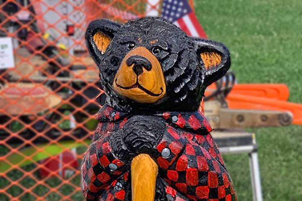 Carved bear from KY Wood Expo 2021
