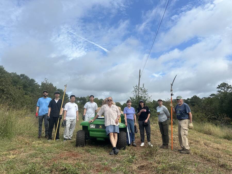 Group picture of volunteers at the Chestnut Return Farm