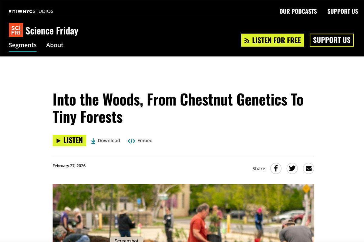 Screen shot of Science Friday podcast