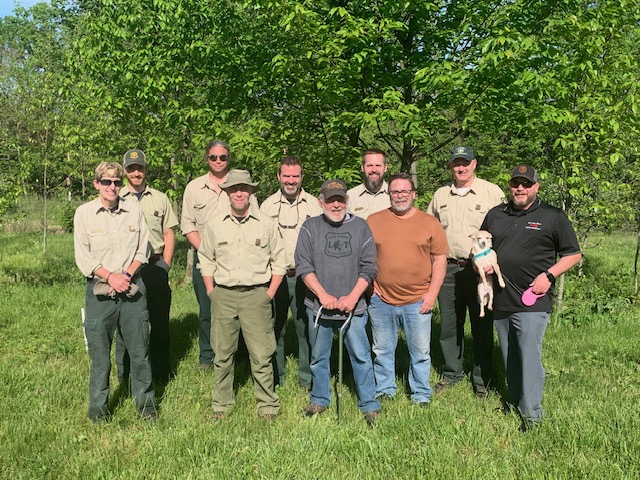 USFS Volunteers Planted 54 Nut Grafted Seedlings May 1, 2024, KY