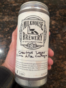Milkhouse Brewery chestnut lager can