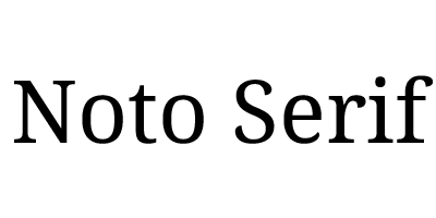 noto The words "Noto Serif" in the font of Noto Serif